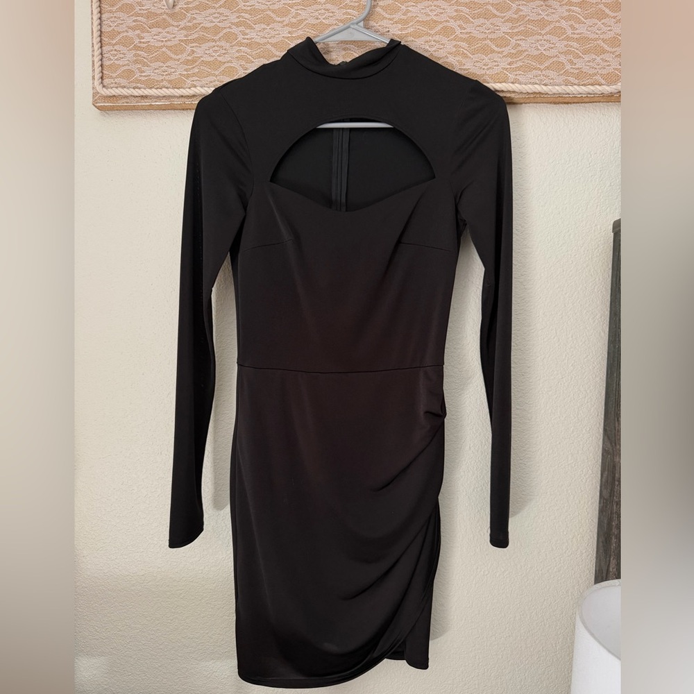 Chic Black Long Sleeve Dress
